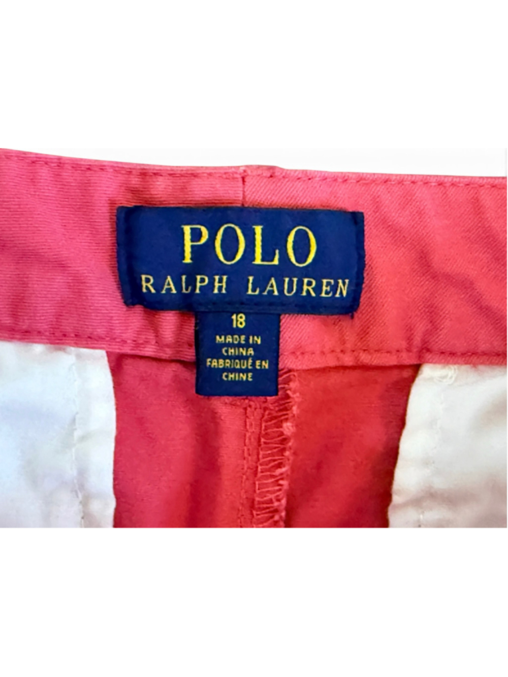 Polo Ralph Lauren Boys Youth Straight Fit Chino Pants Nantucket Red (Pink) Sz 18 - Picture 4 of 7